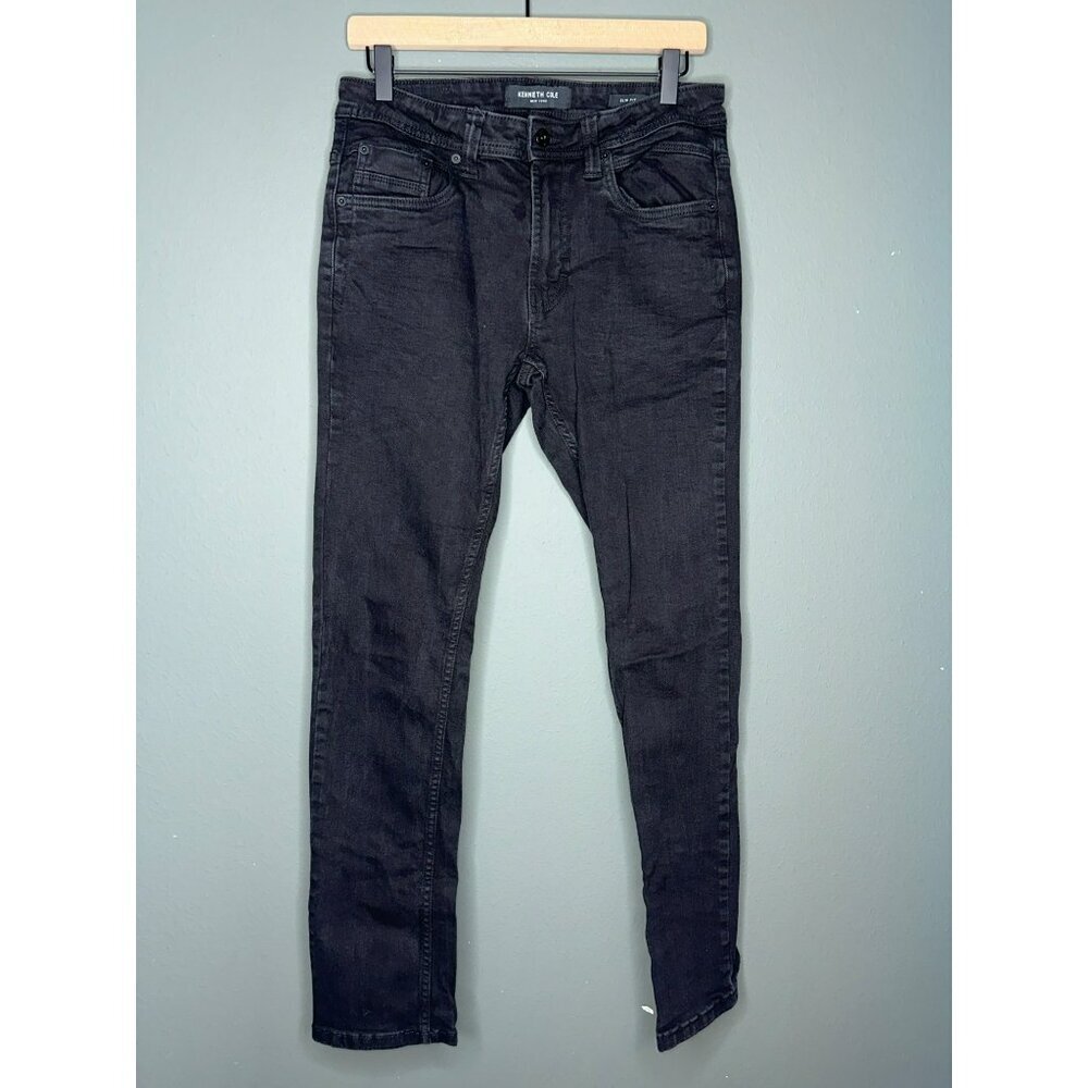 Kenneth Cole New York Women's 30" x 32" Black Skinny Midrise Jeans Denim Jegging